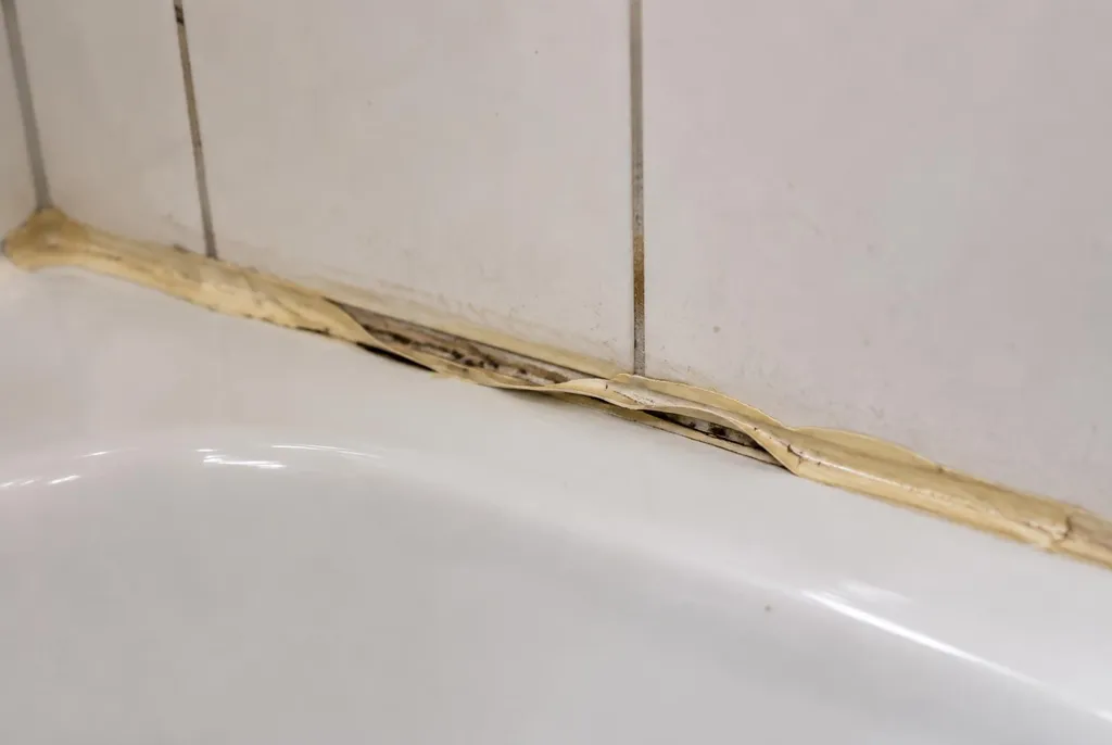 Kitbedrijf Krommenie – loslatende kit naast het bad